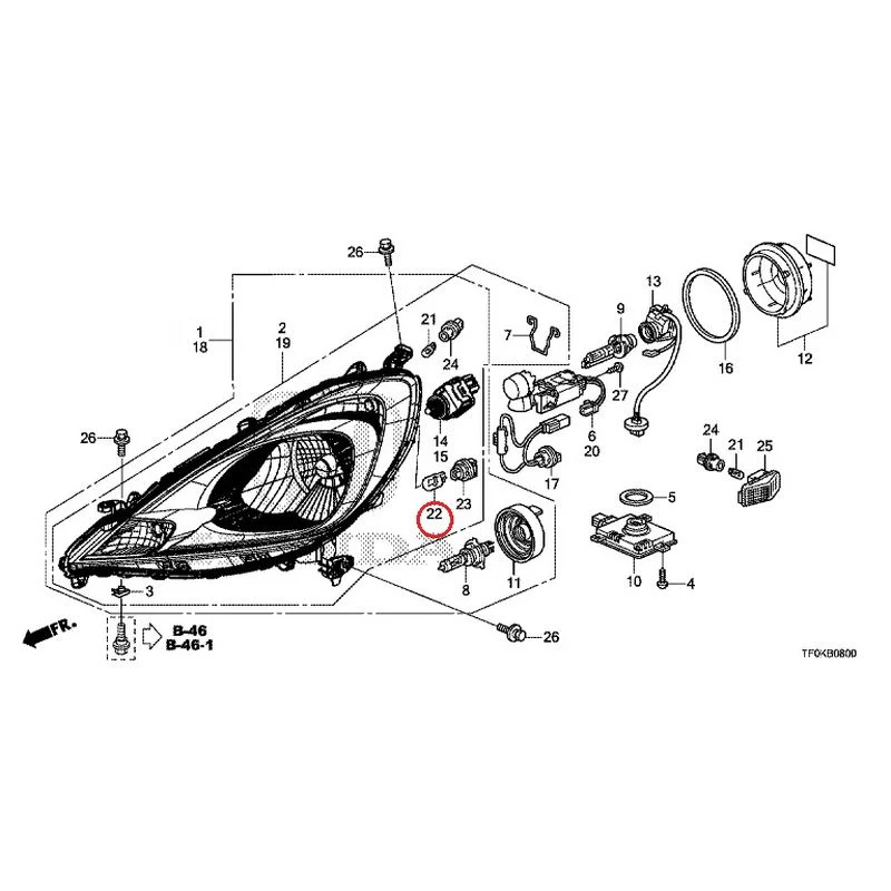 [NEW] JDM HONDA FIT GE8 2012 Headlight GENUINE OEM - Image 19