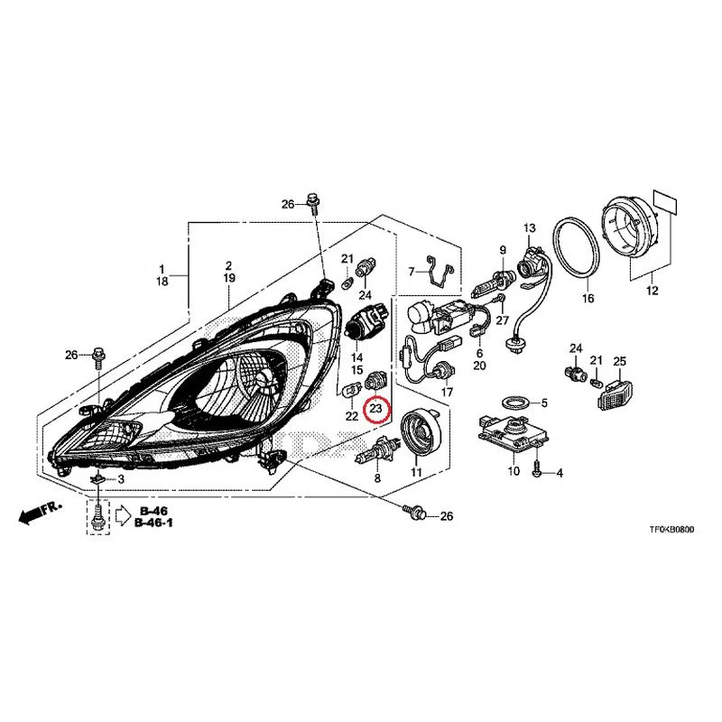 [NEW] JDM HONDA FIT GE8 2012 Headlight GENUINE OEM - Image 20