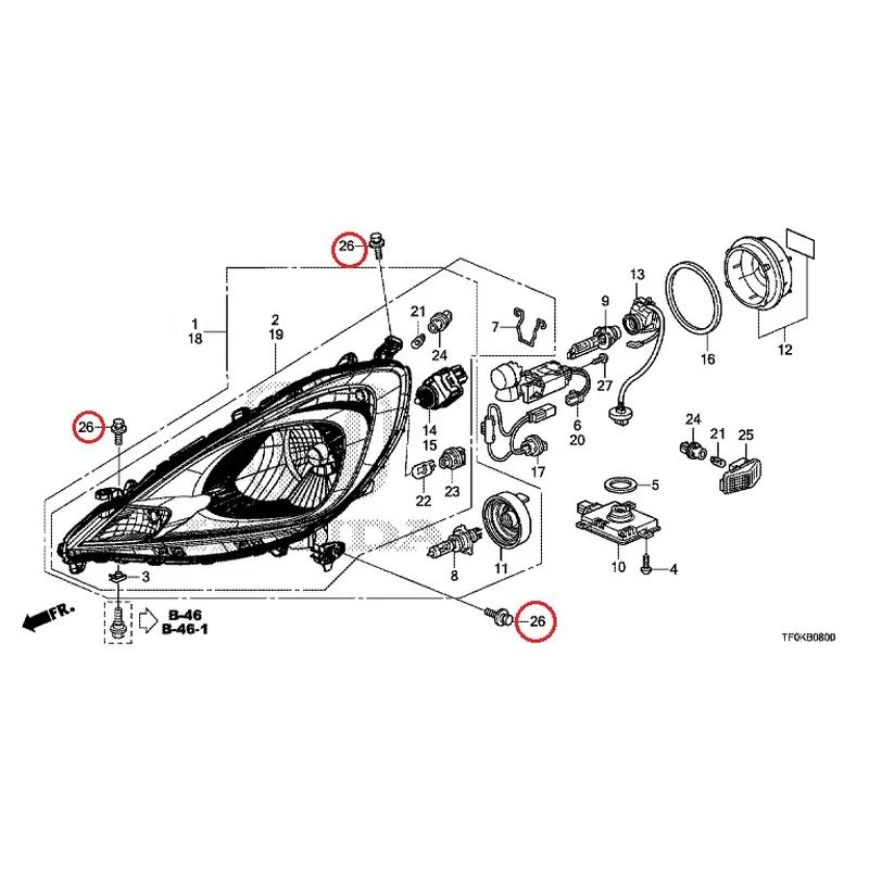 [NEW] JDM HONDA FIT GE8 2012 Headlight GENUINE OEM - Image 22