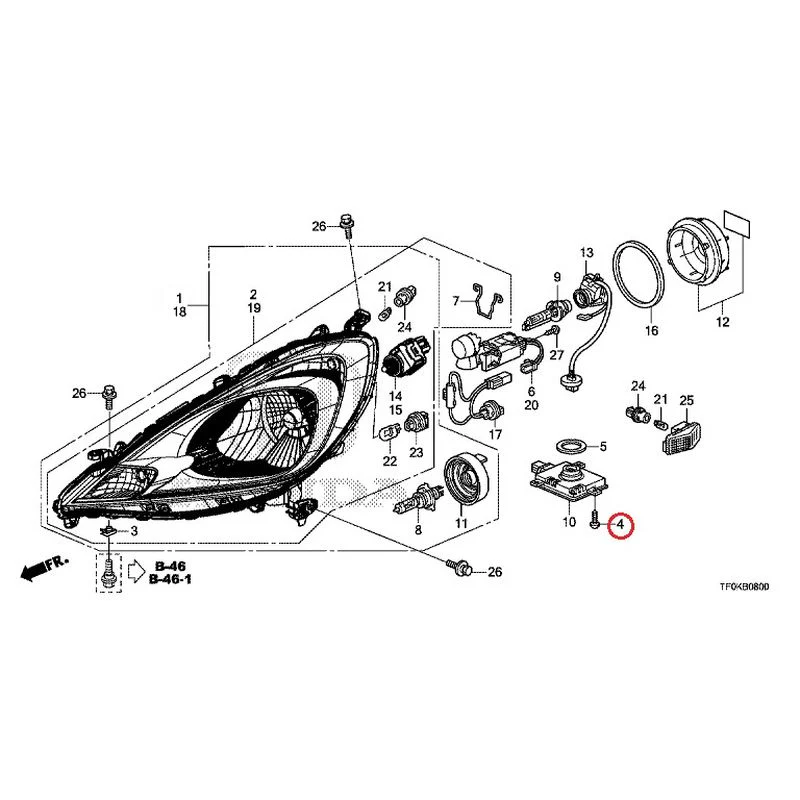 [NEW] JDM HONDA FIT GE8 2012 Headlight GENUINE OEM - Image 4