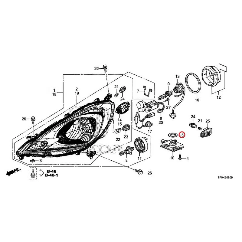 [NEW] JDM HONDA FIT GE8 2012 Headlight GENUINE OEM - Image 5