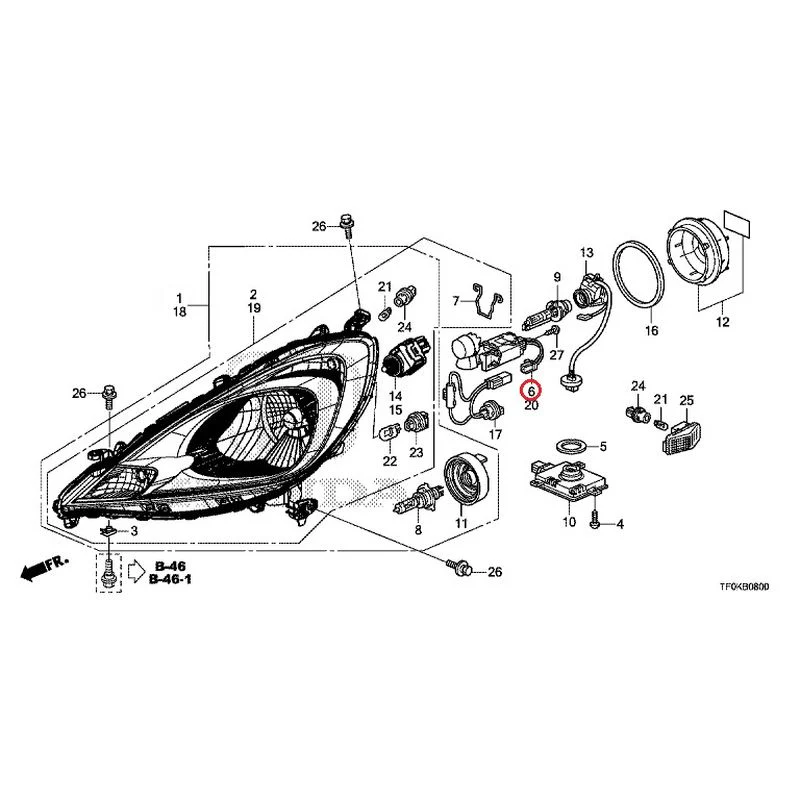 [NEW] JDM HONDA FIT GE8 2012 Headlight GENUINE OEM - Image 6
