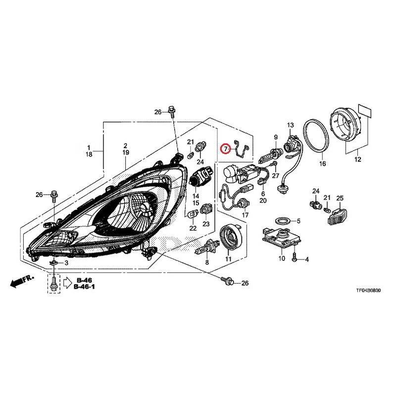 [NEW] JDM HONDA FIT GE8 2012 Headlight GENUINE OEM - Image 7