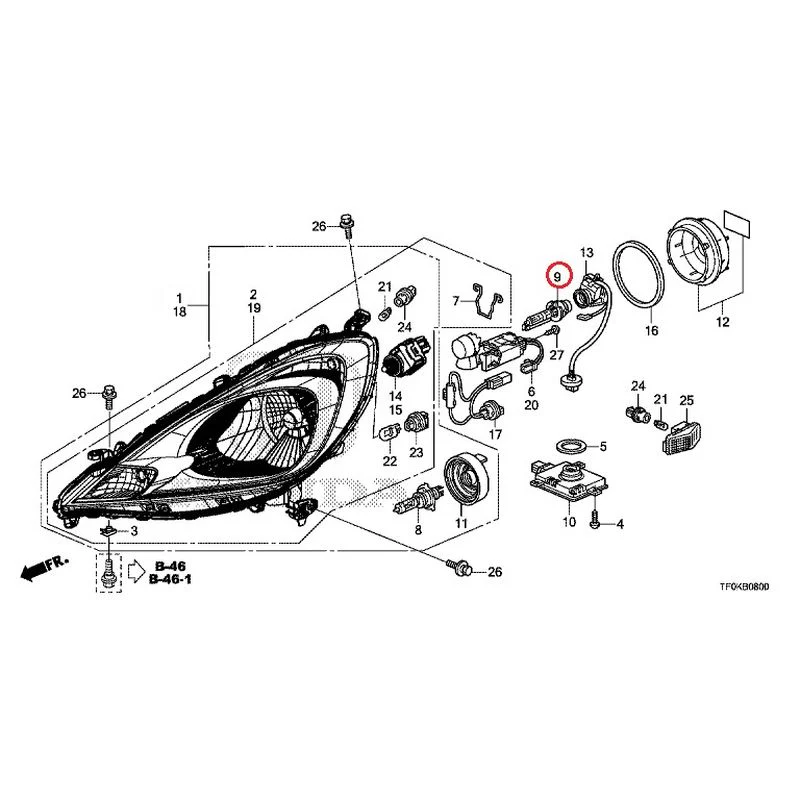 [NEW] JDM HONDA FIT GE8 2012 Headlight GENUINE OEM - Image 8