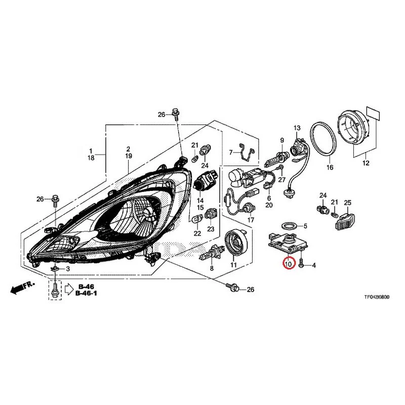 [NEW] JDM HONDA FIT GE8 2012 Headlight GENUINE OEM - Image 9