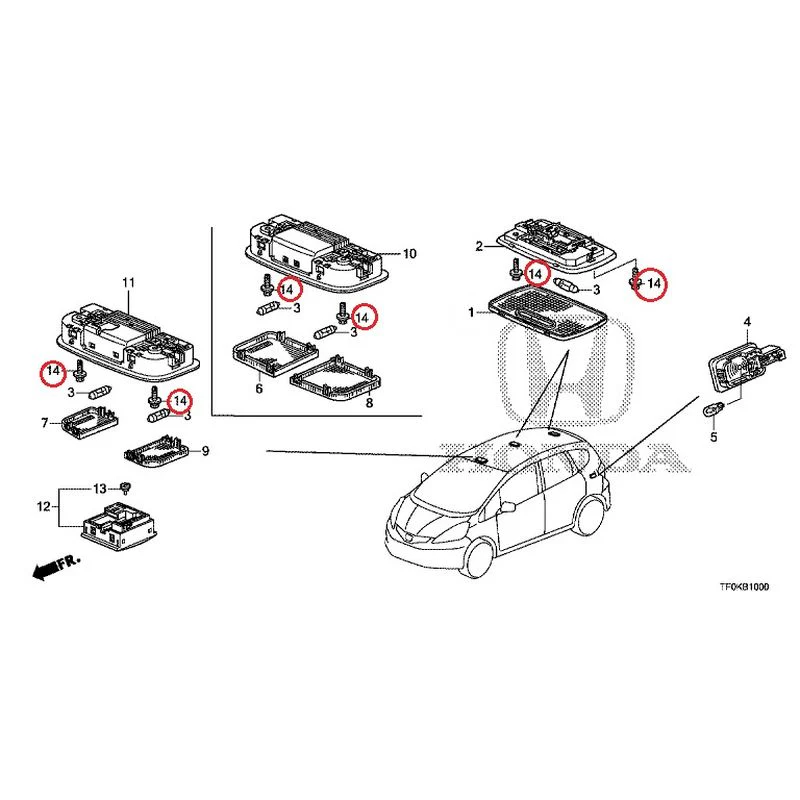 [NEW] JDM HONDA FIT GE8 2012 Interior Lights GENUINE OEM - Image 10