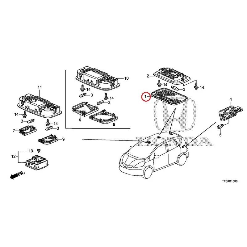 [NEW] JDM HONDA FIT GE8 2012 Interior Lights GENUINE OEM - Image 2