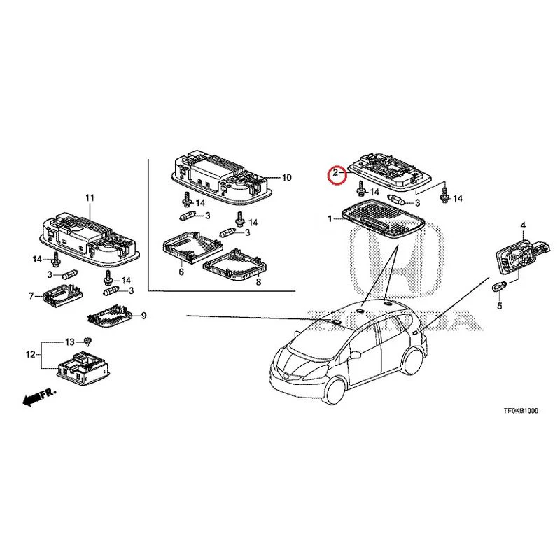 [NEW] JDM HONDA FIT GE8 2012 Interior Lights GENUINE OEM - Image 3