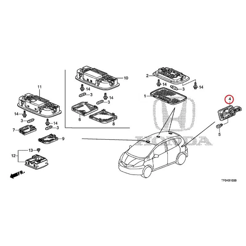 [NEW] JDM HONDA FIT GE8 2012 Interior Lights GENUINE OEM - Image 5