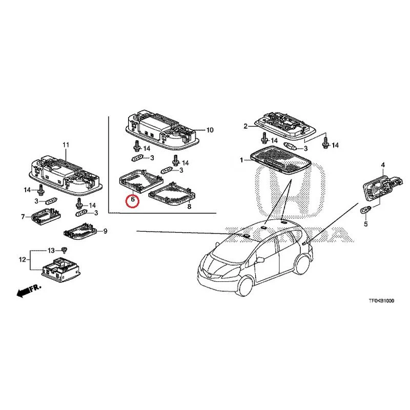 [NEW] JDM HONDA FIT GE8 2012 Interior Lights GENUINE OEM - Image 7
