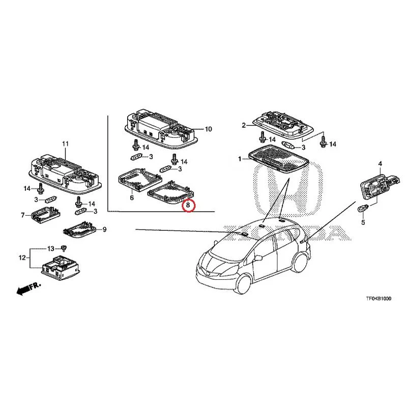 [NEW] JDM HONDA FIT GE8 2012 Interior Lights GENUINE OEM - Image 8