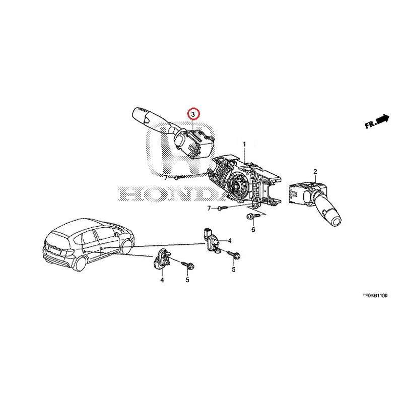 [NEW] JDM HONDA FIT GE8 2012 Combination Switches GENUINE OEM - Image 4