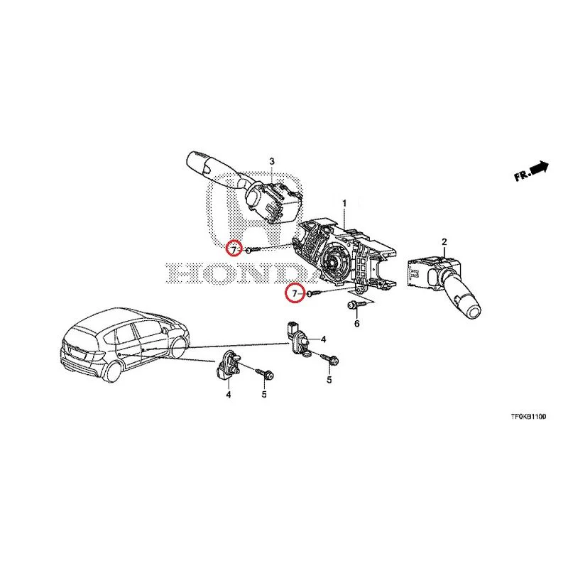 [NEW] JDM HONDA FIT GE8 2012 Combination Switches GENUINE OEM - Image 8