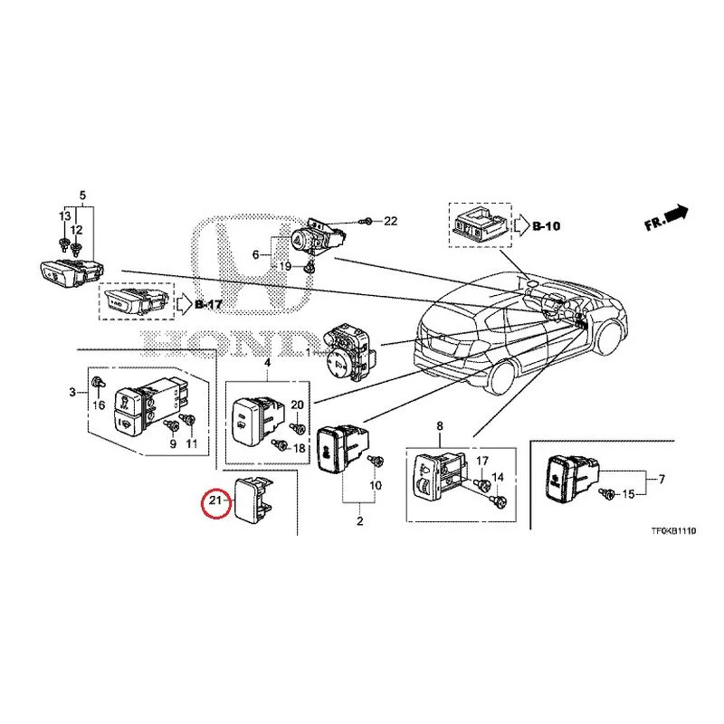 [NEW] JDM HONDA FIT GE8 2012 Switches GENUINE OEM - Image 10