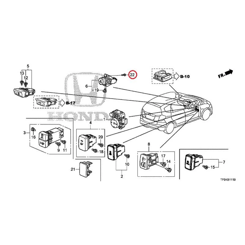 [NEW] JDM HONDA FIT GE8 2012 Switches GENUINE OEM - Image 11