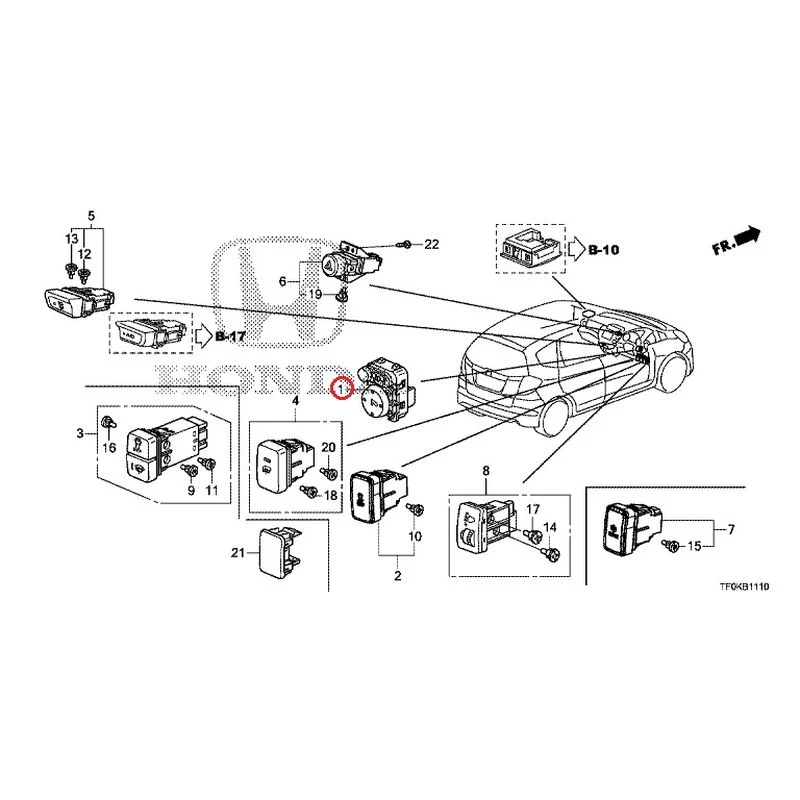 [NEW] JDM HONDA FIT GE8 2012 Switches GENUINE OEM - Image 2