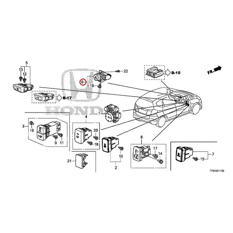 [NEW] JDM HONDA FIT GE8 2012 Switches GENUINE OEM - Image 5
