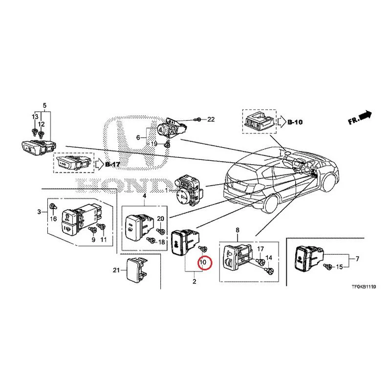 [NEW] JDM HONDA FIT GE8 2012 Switches GENUINE OEM - Image 6