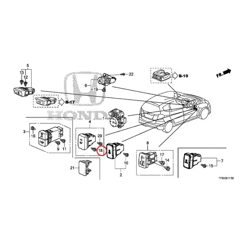 [NEW] JDM HONDA FIT GE8 2012 Switches GENUINE OEM - Image 7