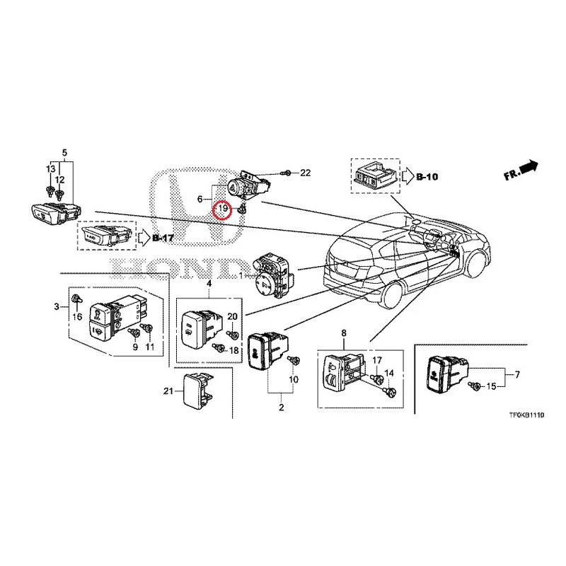 [NEW] JDM HONDA FIT GE8 2012 Switches GENUINE OEM - Image 8