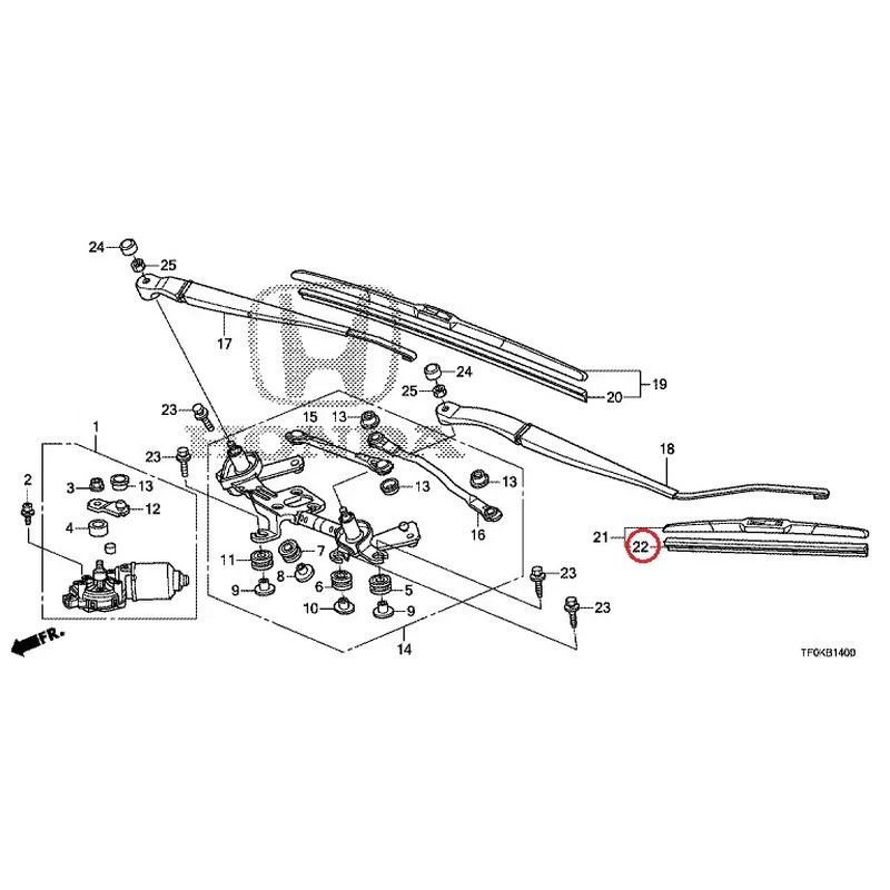 [NEW] JDM HONDA FIT GE8 2012 Front Windshield Wiper GENUINE OEM - Image 24