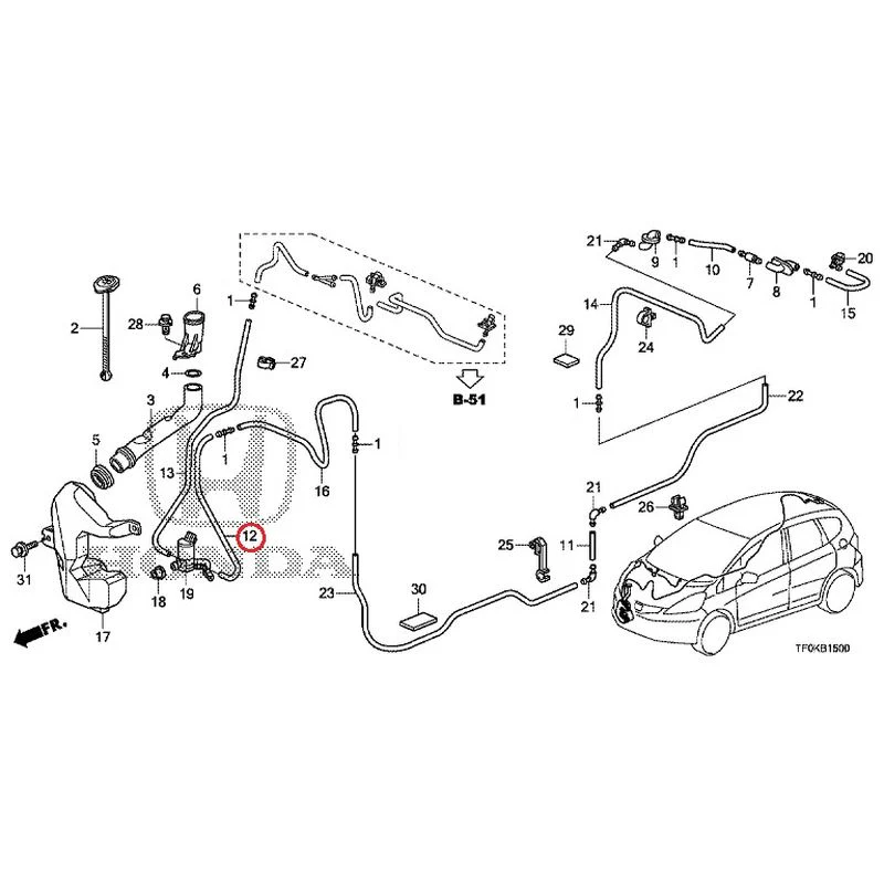 [NEW] JDM HONDA FIT GE8 2012 Windshield Washer GENUINE OEM - Image 13