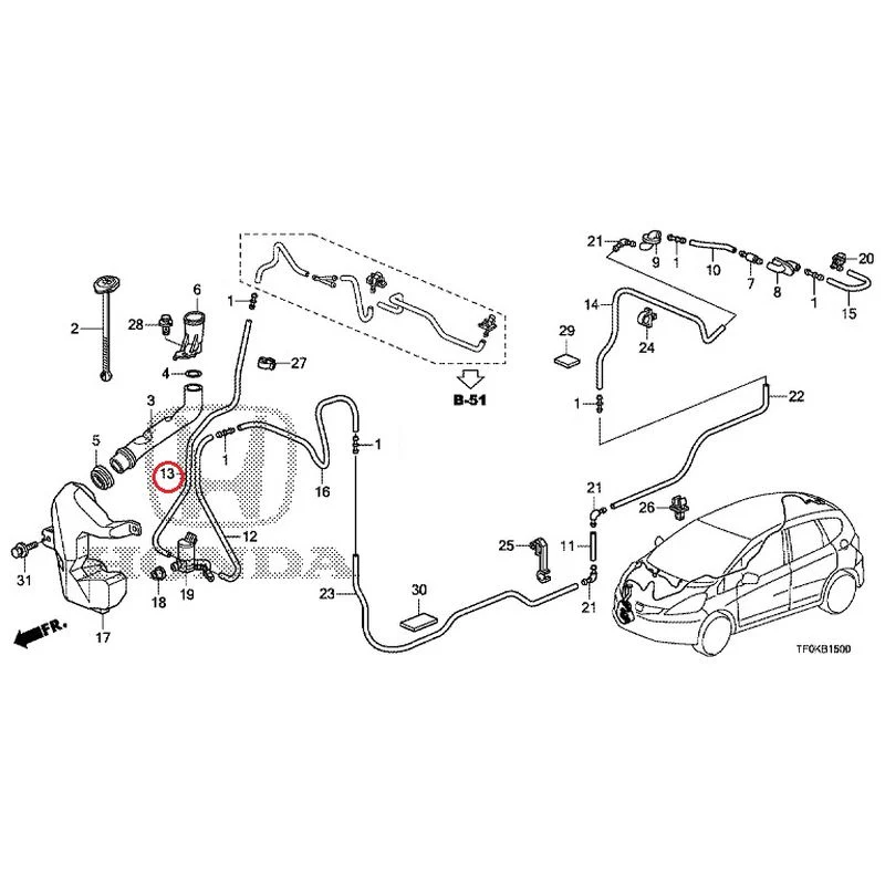 [NEW] JDM HONDA FIT GE8 2012 Windshield Washer GENUINE OEM - Image 14