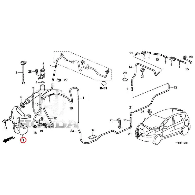 [NEW] JDM HONDA FIT GE8 2012 Windshield Washer GENUINE OEM - Image 18