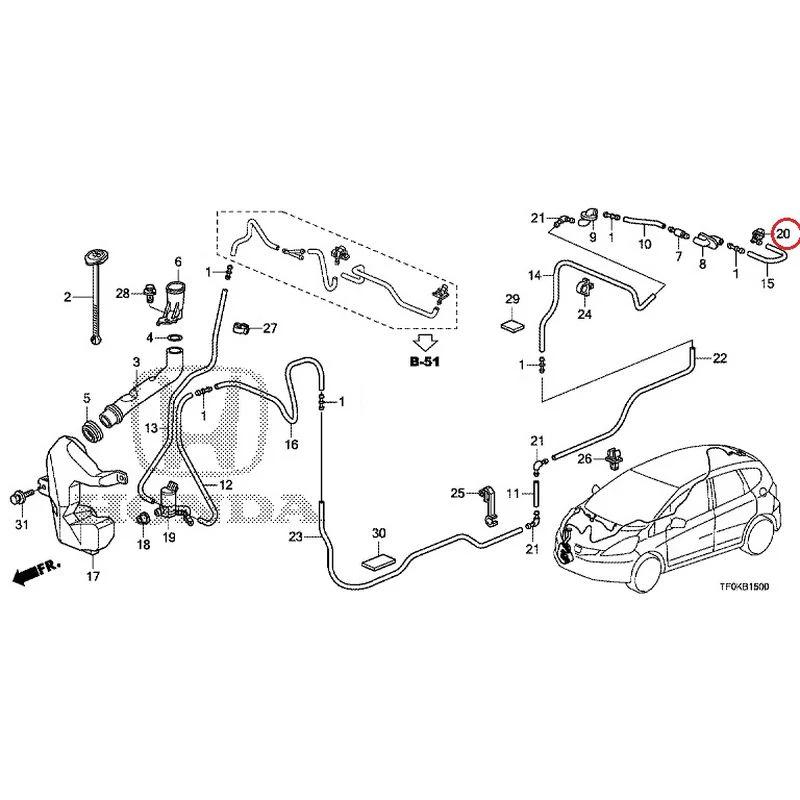 [NEW] JDM HONDA FIT GE8 2012 Windshield Washer GENUINE OEM - Image 21