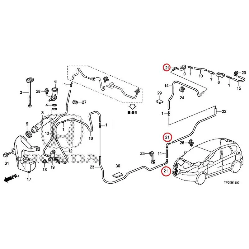 [NEW] JDM HONDA FIT GE8 2012 Windshield Washer GENUINE OEM - Image 22