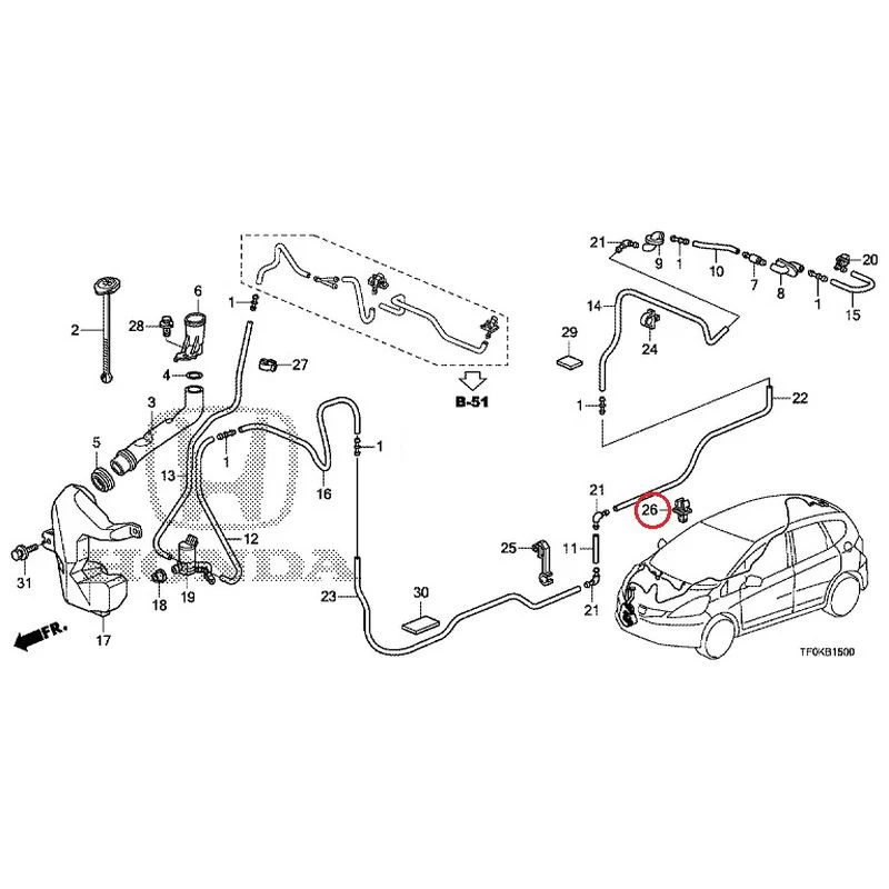 [NEW] JDM HONDA FIT GE8 2012 Windshield Washer GENUINE OEM - Image 27