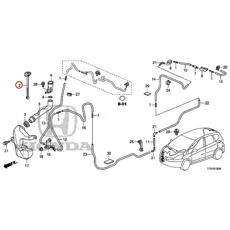 [NEW] JDM HONDA FIT GE8 2012 Windshield Washer GENUINE OEM - Image 3