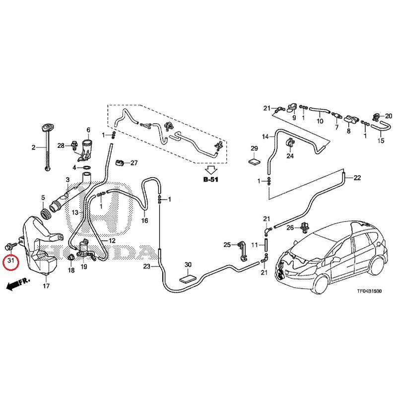 [NEW] JDM HONDA FIT GE8 2012 Windshield Washer GENUINE OEM - Image 32