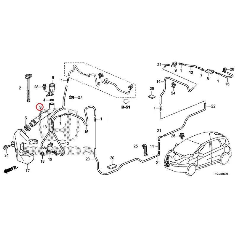 [NEW] JDM HONDA FIT GE8 2012 Windshield Washer GENUINE OEM - Image 4