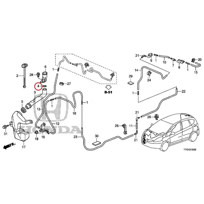 [NEW] JDM HONDA FIT GE8 2012 Windshield Washer GENUINE OEM - Image 5