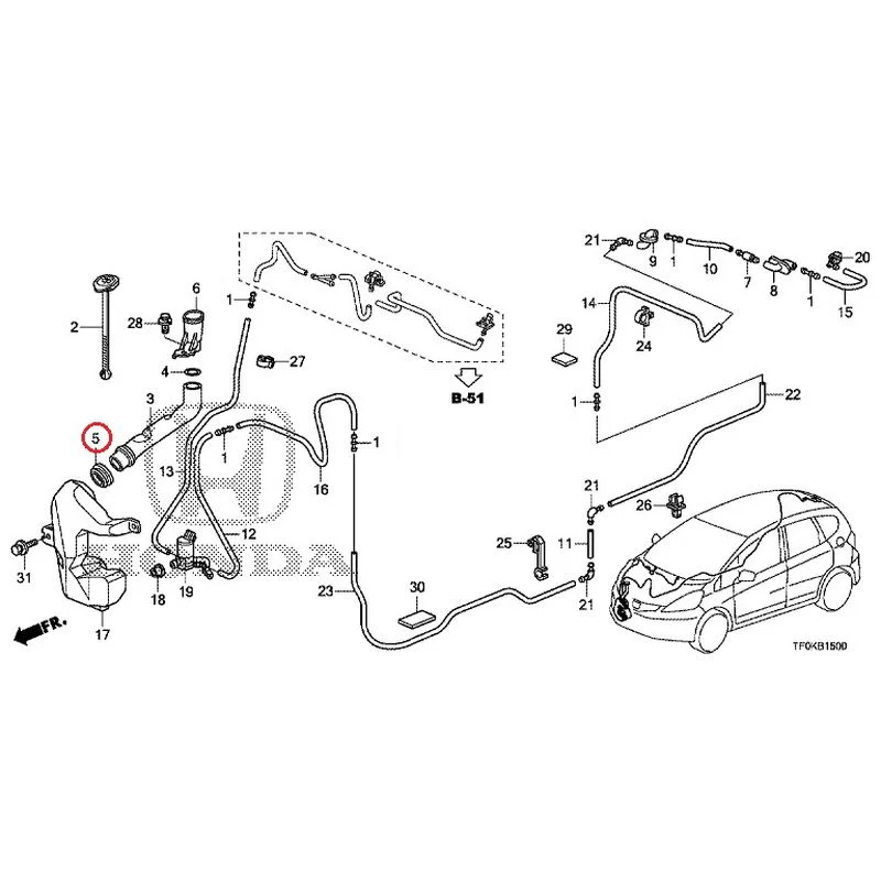 [NEW] JDM HONDA FIT GE8 2012 Windshield Washer GENUINE OEM - Image 6