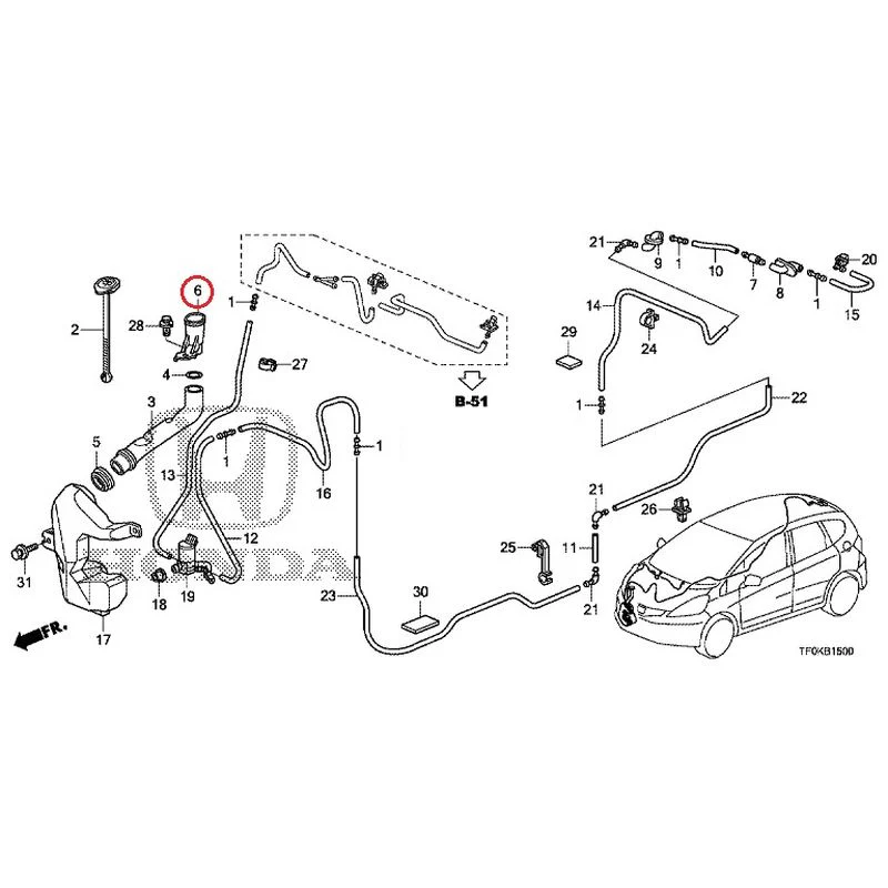 [NEW] JDM HONDA FIT GE8 2012 Windshield Washer GENUINE OEM - Image 7