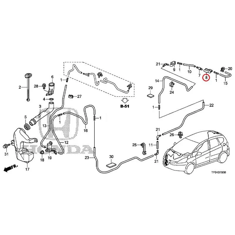 [NEW] JDM HONDA FIT GE8 2012 Windshield Washer GENUINE OEM - Image 9