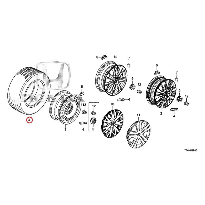 [NEW] JDM HONDA FIT GE8 2012 Tire/Wheel Disc GENUINE OEM - Image 4