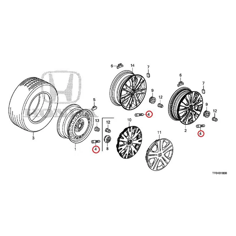 [NEW] JDM HONDA FIT GE8 2012 Tire/Wheel Disc GENUINE OEM - Image 5