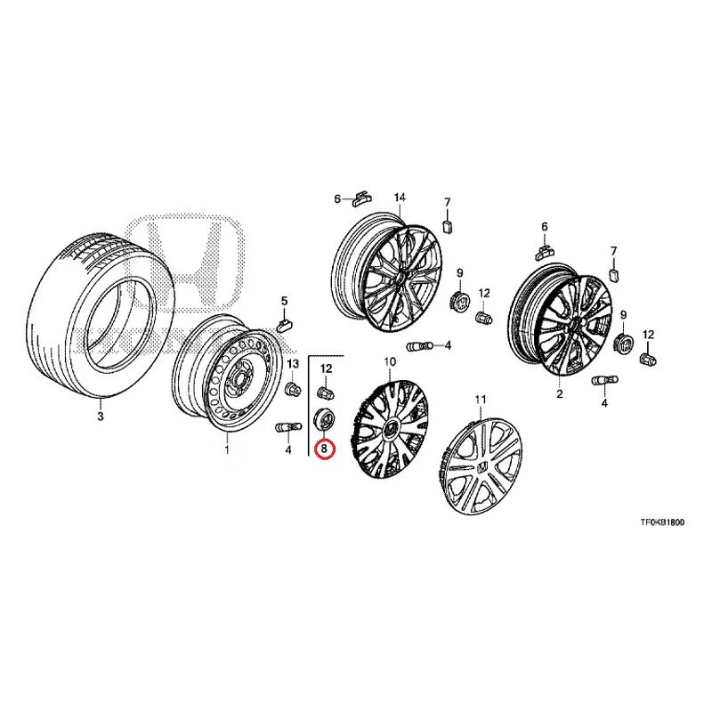 [NEW] JDM HONDA FIT GE8 2012 Tire/Wheel Disc GENUINE OEM - Image 54