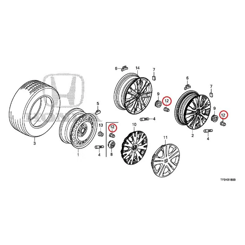[NEW] JDM HONDA FIT GE8 2012 Tire/Wheel Disc GENUINE OEM - Image 57