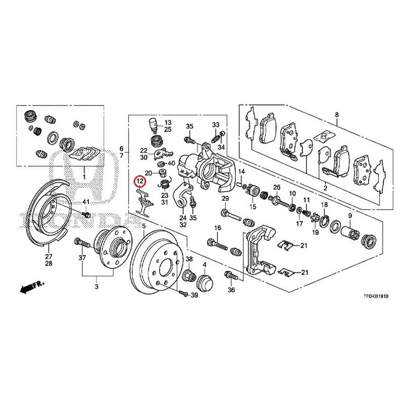 [NEW] JDM HONDA FIT GE8 2012 Rear Brakes (Disc) GENUINE OEM - Image 14