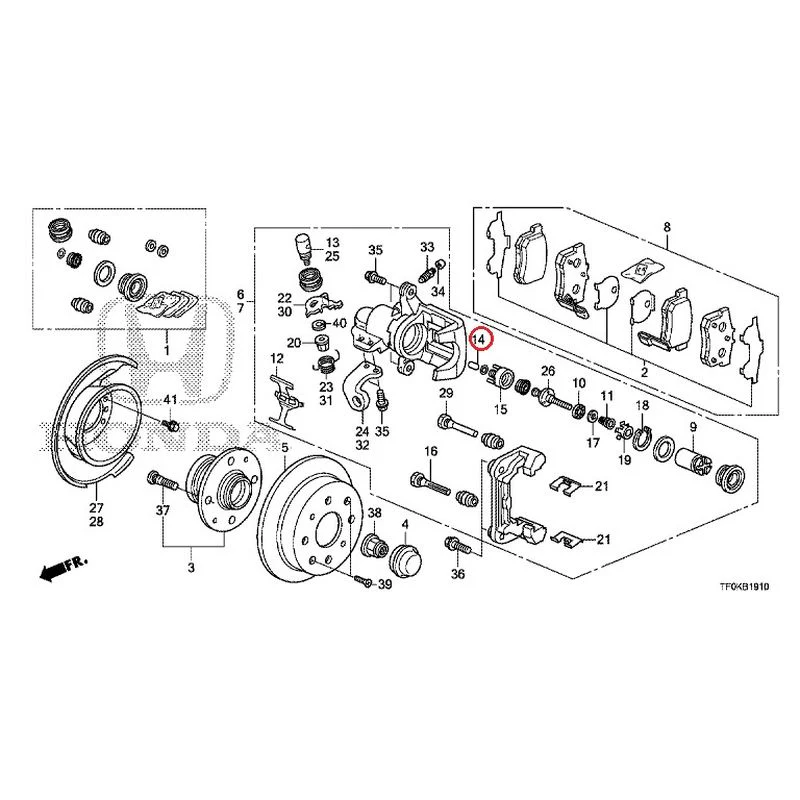 [NEW] JDM HONDA FIT GE8 2012 Rear Brakes (Disc) GENUINE OEM - Image 16