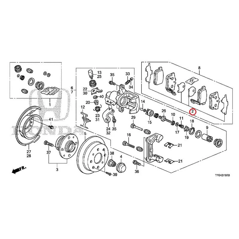 [NEW] JDM HONDA FIT GE8 2012 Rear Brakes (Disc) GENUINE OEM - Image 3