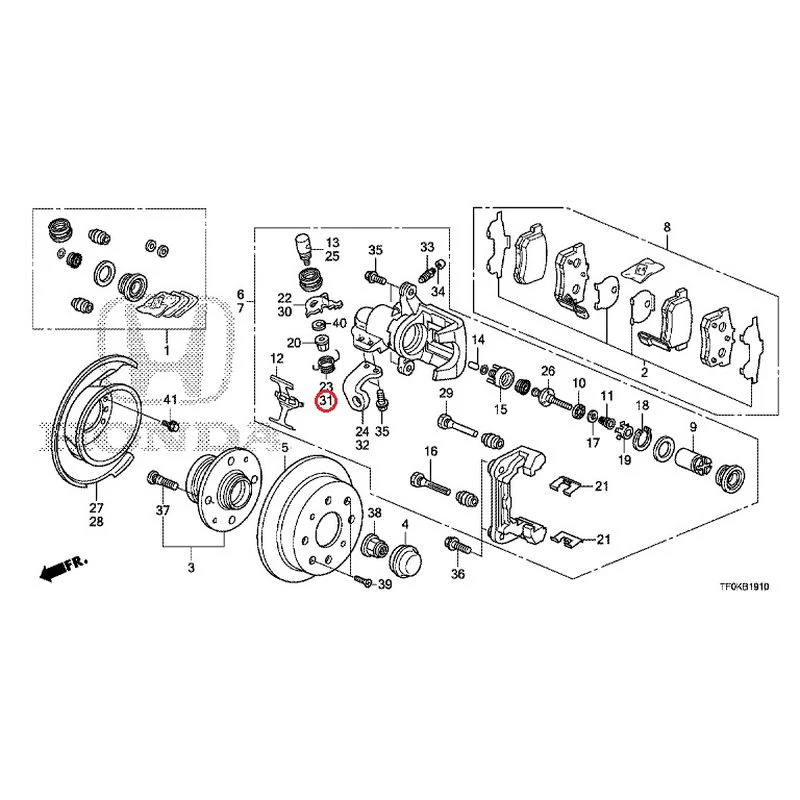 [NEW] JDM HONDA FIT GE8 2012 Rear Brakes (Disc) GENUINE OEM - Image 33