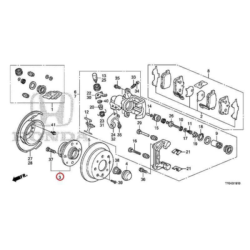 [NEW] JDM HONDA FIT GE8 2012 Rear Brakes (Disc) GENUINE OEM - Image 4