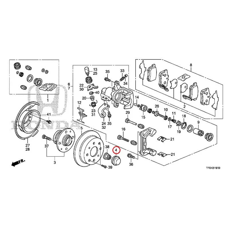 [NEW] JDM HONDA FIT GE8 2012 Rear Brakes (Disc) GENUINE OEM - Image 5