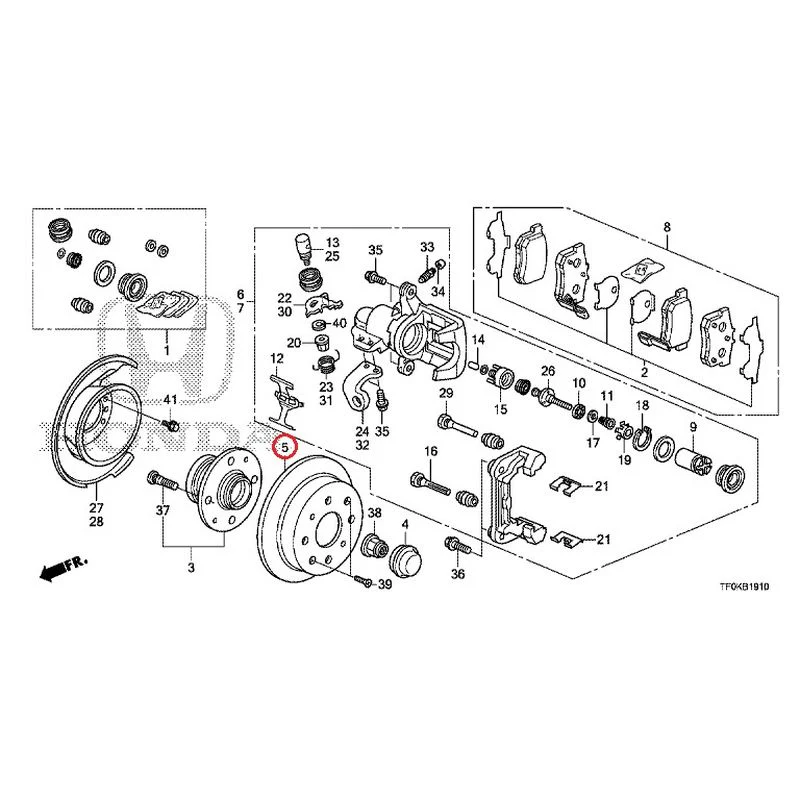 [NEW] JDM HONDA FIT GE8 2012 Rear Brakes (Disc) GENUINE OEM - Image 6