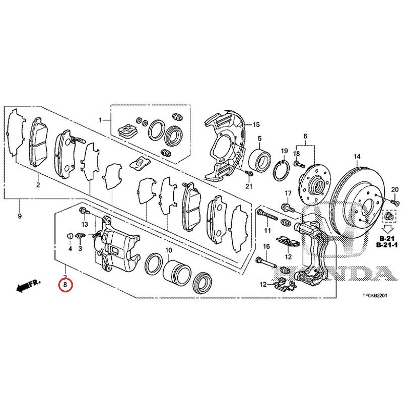[NEW] JDM HONDA FIT GE8 2012 Front Brakes (2) GENUINE OEM - Image 10